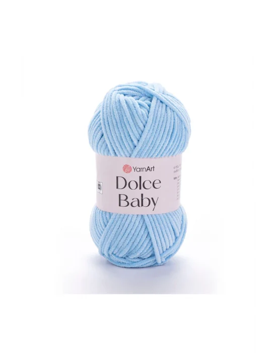 Dolce Baby - Kadife, Bebek El Örgü Ipi Bebe Mavisi-749