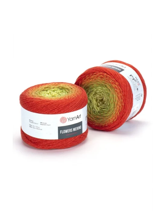 Flowers Merıno - Ebruli El Örgü Ipi Ebruli-539