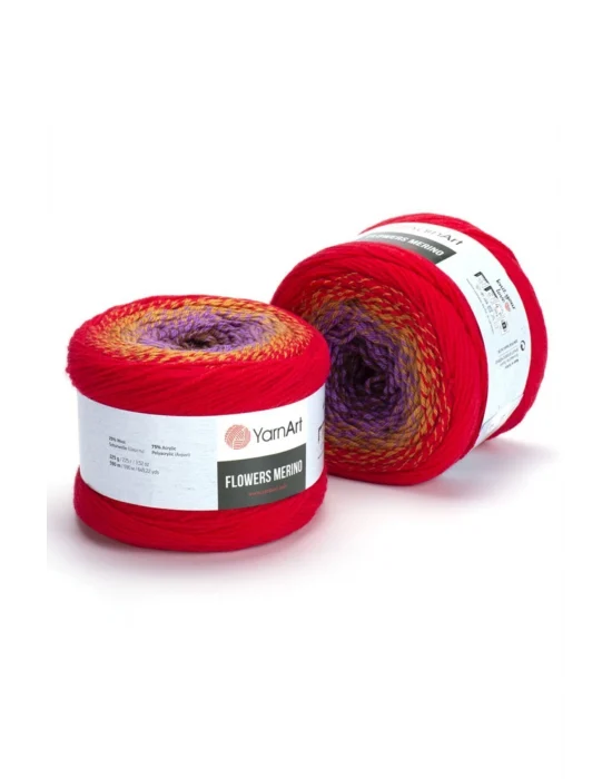 Flowers Merıno - Ebruli El Örgü Ipi Ebruli-541