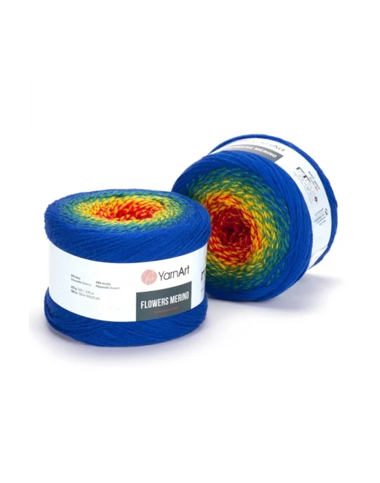Flowers Merıno - Ebruli El Örgü Ipi Ebruli-535