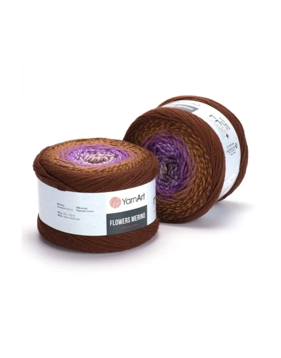 Flowers Merıno Ebruli El Örgü İpi Ebruli-548