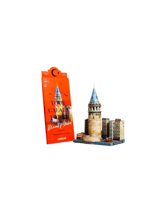 Galata Kulesi (KIRMIZI KUTU) 3d Karton Puzzle Yapboz