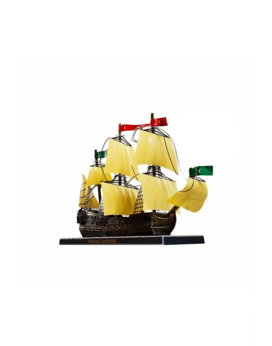 Osmanlı Savaş Gemisi 3d Karton Maket Puzzle Hediyelik Yapboz