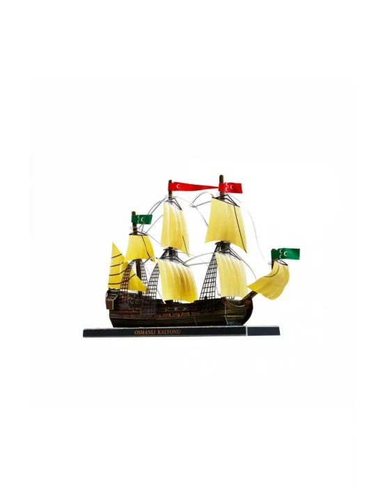 Osmanlı Savaş Gemisi 3d Karton Maket Puzzle Hediyelik Yapboz
