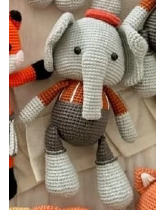 Amigurumi El Örgüsü Oyuncak Fil