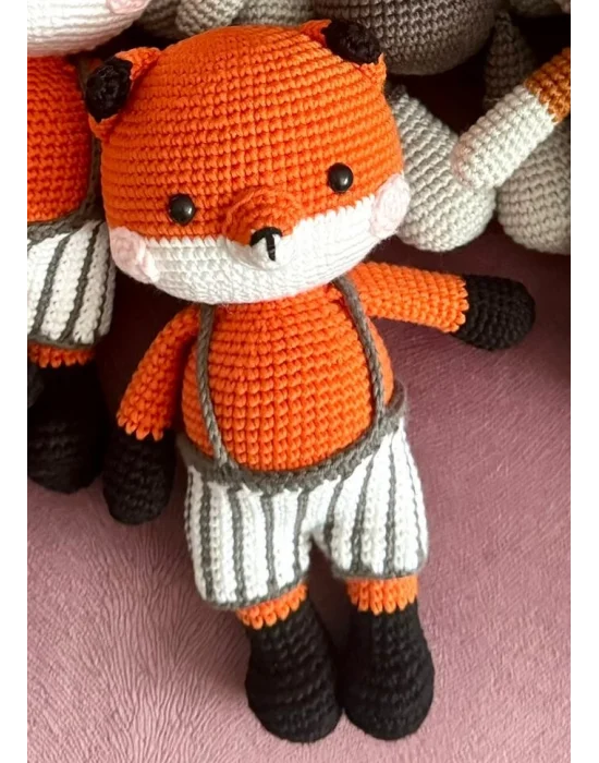 Amigurumi El Örgüsü Oyuncak Tilki