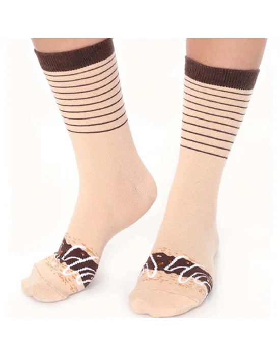 Chocolate Caramel Donut Çorap