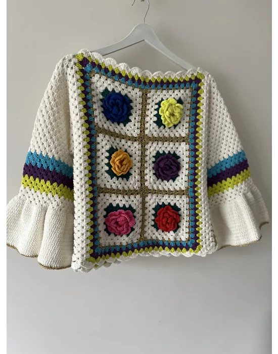 Sipraişe göre Üretilm El Örgüsü Bluz