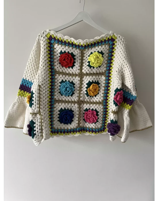 Sipraişe göre Üretilm El Örgüsü Bluz