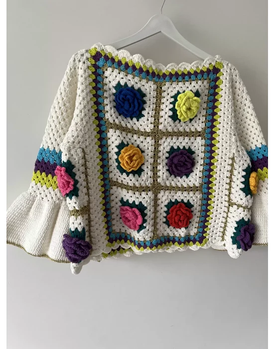 Sipraişe göre Üretilm El Örgüsü Bluz