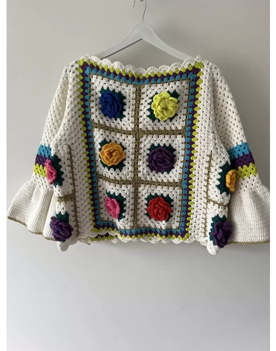 Sipraişe göre Üretilm El Örgüsü Bluz