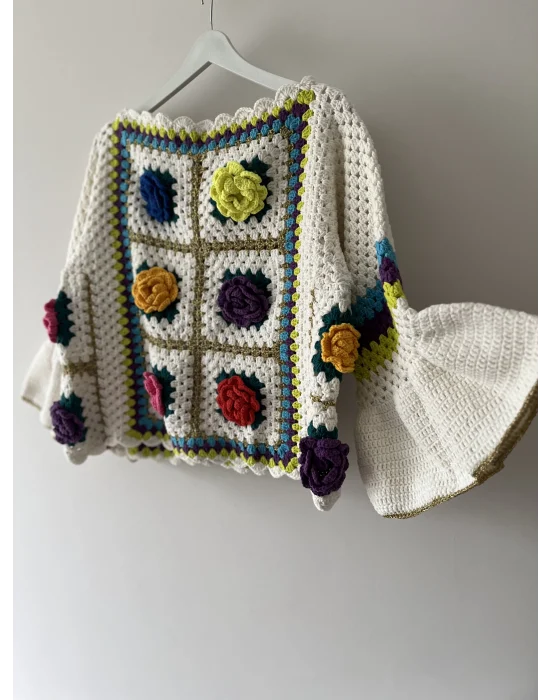 Sipraişe göre Üretilm El Örgüsü Bluz