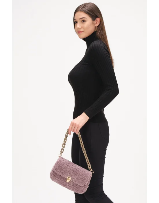 El Yapımı Peluş Çanta,Kadın Çanta,Omuz Çanta,El Yapımı Çanta