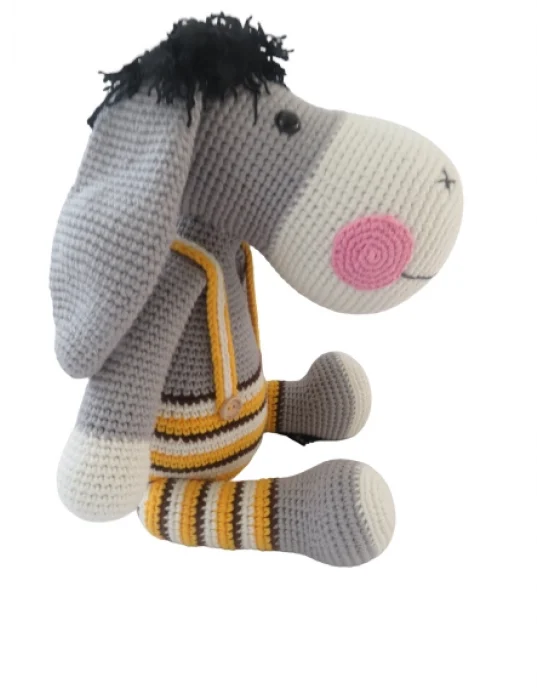 Sevimli Eşşek Amigurumi El Örgüsü Oyuncak