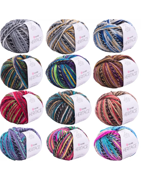 Yarn Art Heritage El Örgü İpi Ebruli No:338