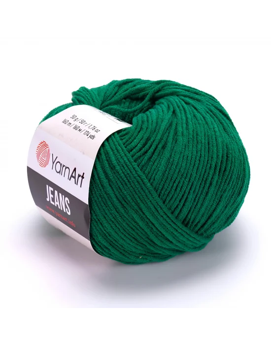 Yarn Art Jeans 52 Koyu Yeşil Amigurumi Örgü İpi Hırka Örgü İpi Bebek İpi Punch İpi