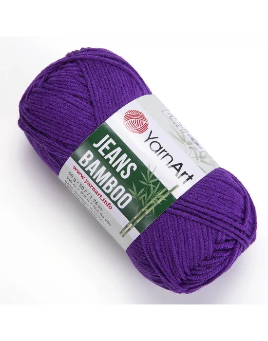 Yarn Art Jeans Bamboo El Örgü İpi,Patlıcan Moru-118