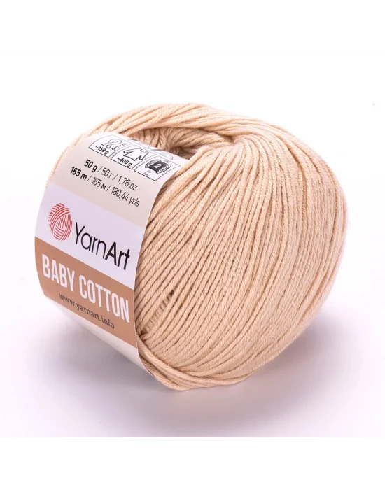 Yarnart Baby Cotton - Bebek El Örgü Ipi Açık Bej-404
