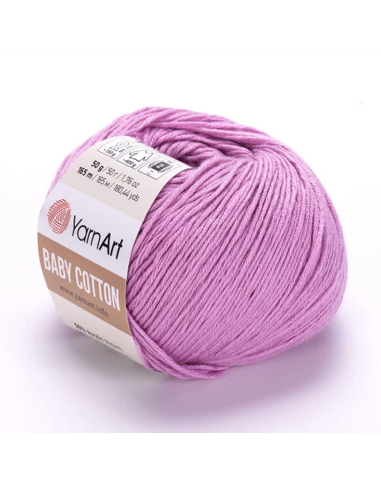Yarnart Baby Cotton - Bebek El Örgü Ipi Açık Mor-415