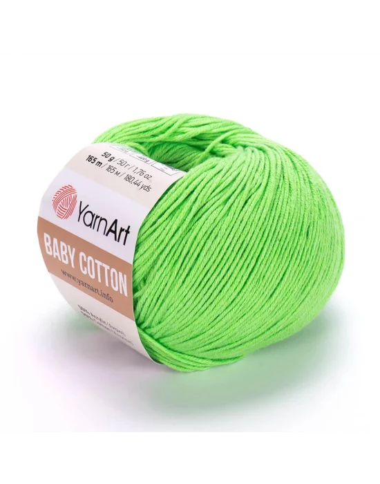 Yarnart Baby Cotton - Bebek El Örgü Ipi Açık Yeşil 438