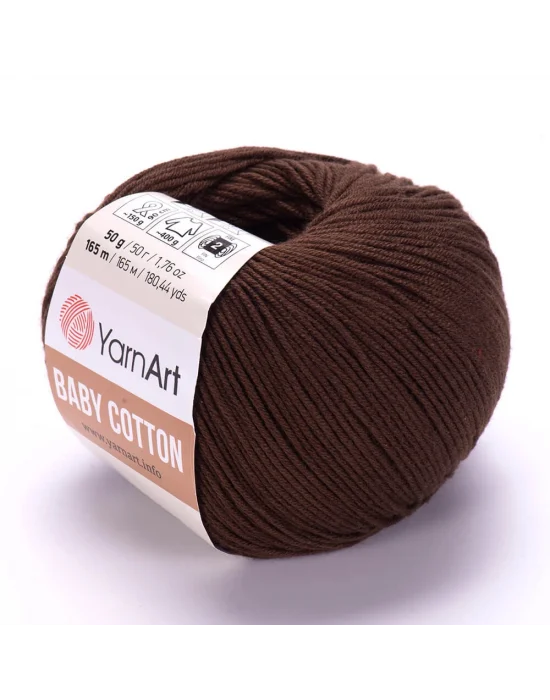 Yarnart Baby Cotton - Bebek El Örgü Ipi Kahverengi-408