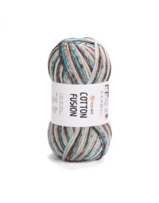 YarnArt Cotton Fusion El Örgü İpi – 100g 225m | %100 Pamuk, Hafif ve Yumuşak Doku | Yazlık Bluz, Çanta ve Aksesuar İçin İdeal