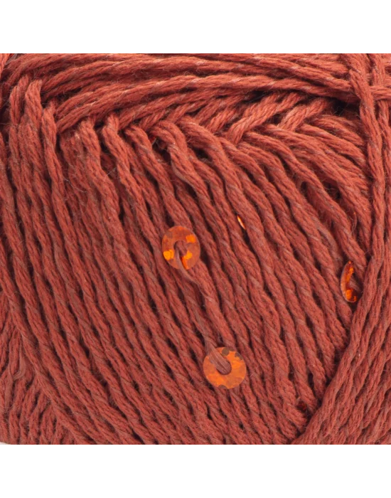 YarnArt Cotton Gold Paillettes – Işıltılı Pullu Pamuklu El Örgü İpi 50g | Yazlık Şal, Bluz, Aksesuar İçin Hafif ve Parlak İplik