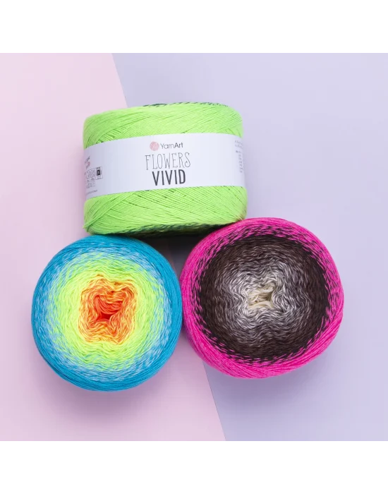 YarnArt Flowers Vivid - Ebruli El Örgü Ipi Ebruli-505