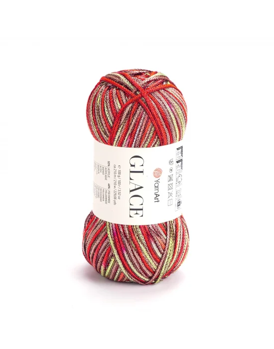 Yarnart Glace El Örgü İpi,100g / 210m – %52 Akrilik %48 Poliamid–Parlak Renkli Yazlık El Örgü İpi