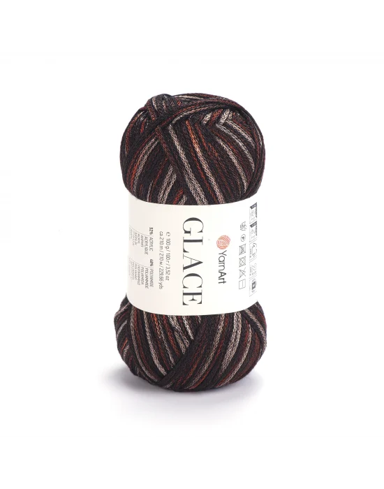 Yarnart Glace El Örgü İpi,100g / 210m – %52 Akrilik %48 Poliamid–Parlak Renkli Yazlık El Örgü İpi