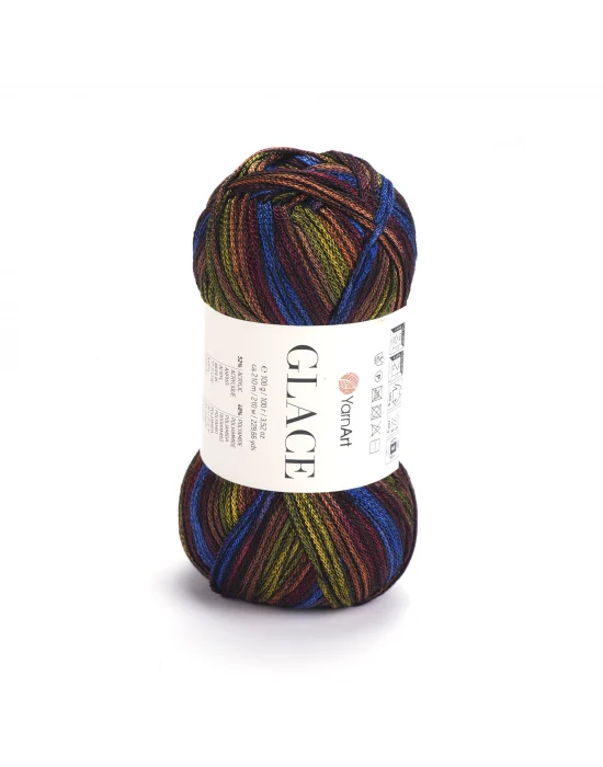 Yarnart Glace El Örgü İpi,100g / 210m – %52 Akrilik %48 Poliamid–Parlak Renkli Yazlık El Örgü İpi