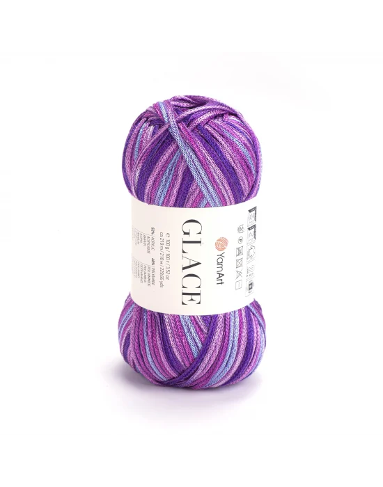 Yarnart Glace El Örgü İpi,100g / 210m – %52 Akrilik %48 Poliamid–Parlak Renkli Yazlık El Örgü İpi