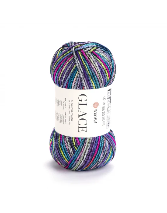 Yarnart Glace El Örgü İpi,100g / 210m – %52 Akrilik %48 Poliamid–Parlak Renkli Yazlık El Örgü İpi