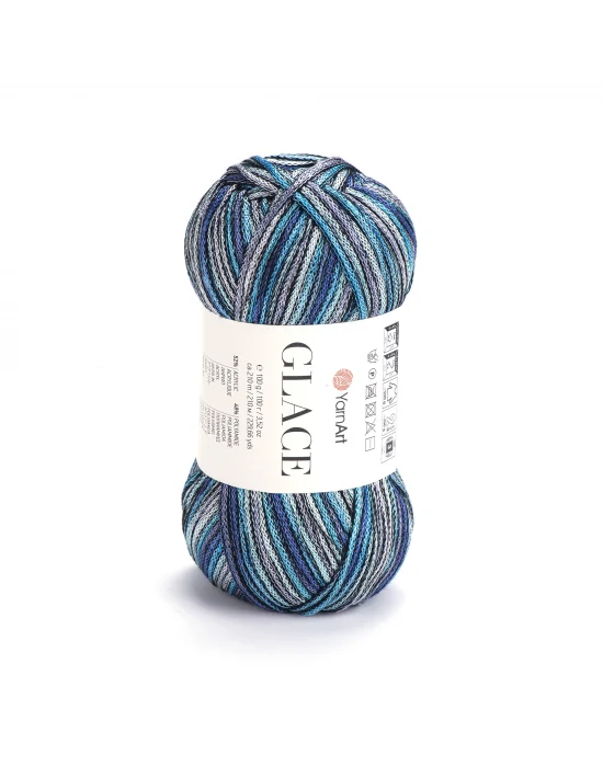 Yarnart Glace El Örgü İpi,100g / 210m – %52 Akrilik %48 Poliamid–Parlak Renkli Yazlık El Örgü İpi