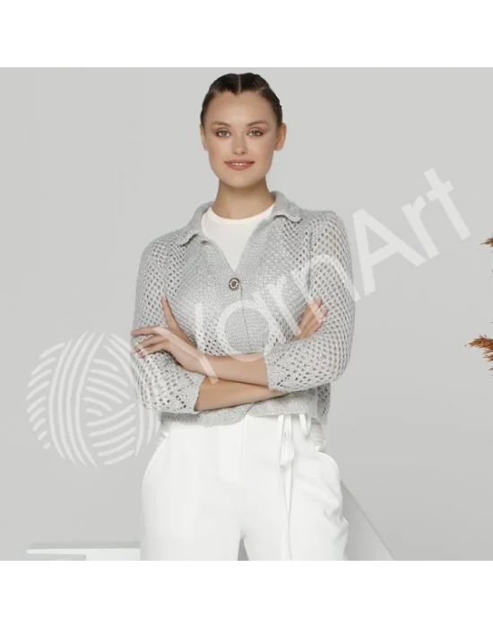 Yarnart Manhattan - Simli El Örgü Ipi Açık Gri-901