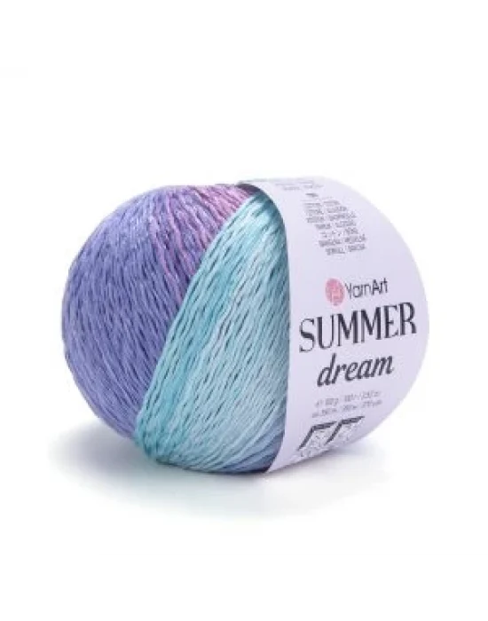 YarnArt Summer Dream 4302 Ebruli El Örgü İpi – 100g / 350m – %70 Pamuk %30 Viskoz – Yazlık İnce Renkli İplik