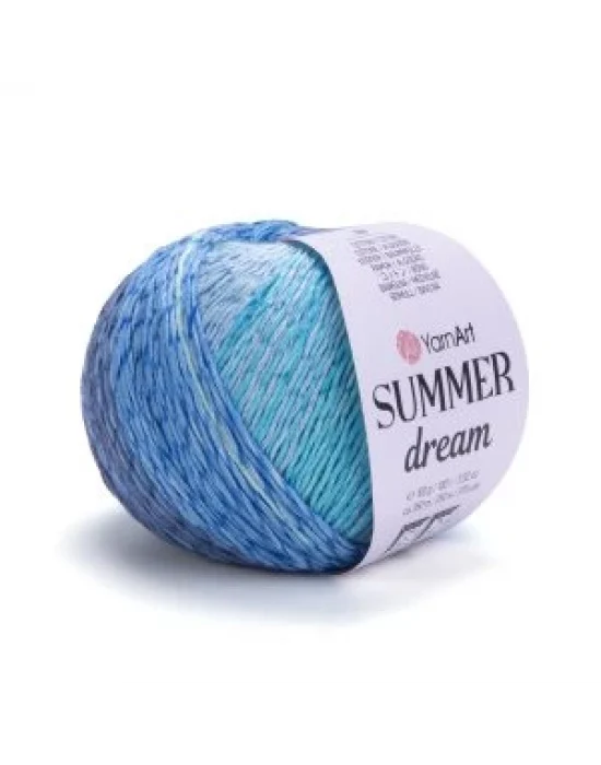 YarnArt Summer Dream 4304 Ebruli El Örgü İpi – 100g / 350m – %70 Pamuk %30 Viskoz – Yazlık İnce Renkli İplik