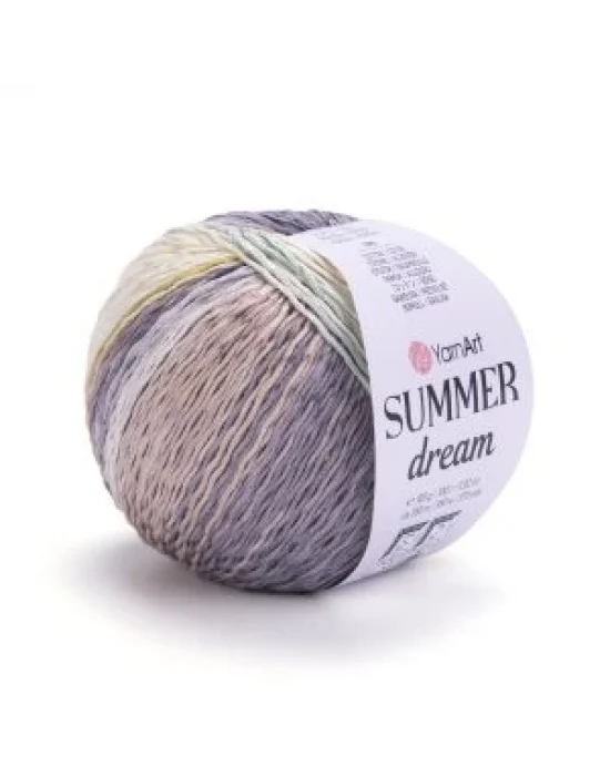 YarnArt Summer Dream 4310 Ebruli El Örgü İpi – 100g / 350m – %70 Pamuk %30 Viskoz – Yazlık İnce Renkli İplik