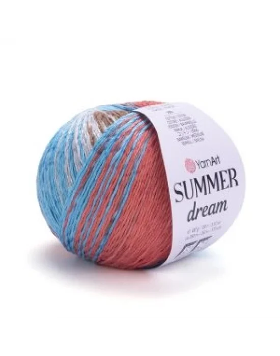 YarnArt Summer Dream 4311 Ebruli El Örgü İpi – 100g / 350m – %70 Pamuk %30 Viskoz – Yazlık İnce Renkli İplik