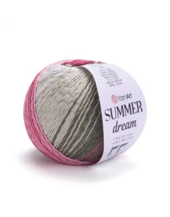YarnArt Summer Dream 4313 Ebruli El Örgü İpi – 100g / 350m – %70 Pamuk %30 Viskoz – Yazlık İnce Renkli İplik