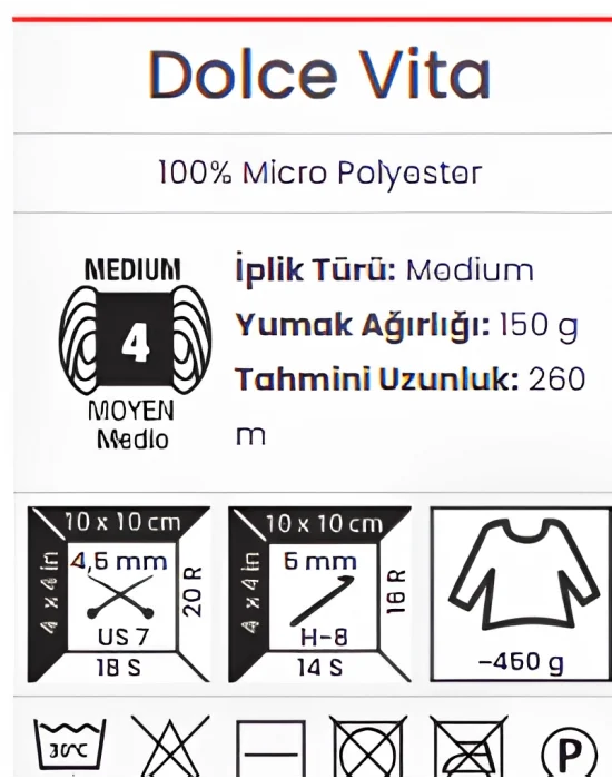 YartArt Dolce Vita Ebruli El Örgü İpi 3410 150 gram 260 metre