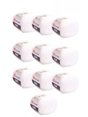 10 x Yarnart Jeans 01 Beyaz 10lu Paket Amigurimi Bebek Ipi Yarnart Jeans 10 Adet