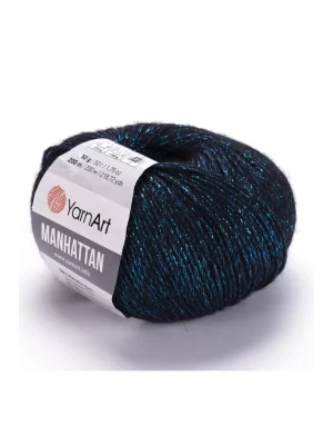Manhattan - Simli El Örgü Ipi Petrol Mavisi-908
