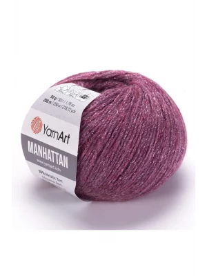 Manhattan - Simli El Örgü Ipi Gül Kurusu-905