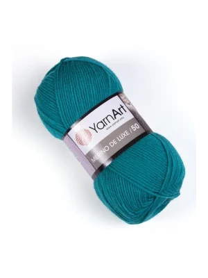 MERINO DE LUXE 50 - EL ÖRGÜ İPİ PETROL YEŞİLİ-11448