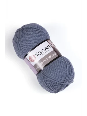MERINO DE LUXE 50 - EL ÖRGÜ İPİ KOYU GRİ-3864