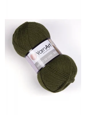 MERINO DE LUXE 50 - EL ÖRGÜ İPİ HAKİ-530