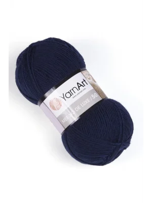 MERINO DE LUXE 50 - EL ÖRGÜ İPİ LACİVERT-583