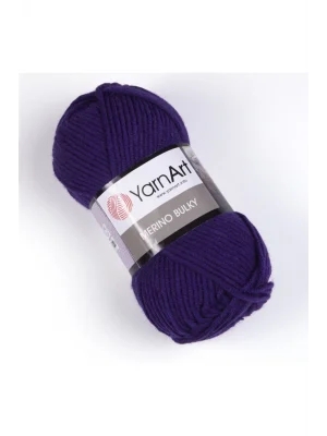 Merıno Bulky - El Örgü Ipi Patlıcan Moru-556