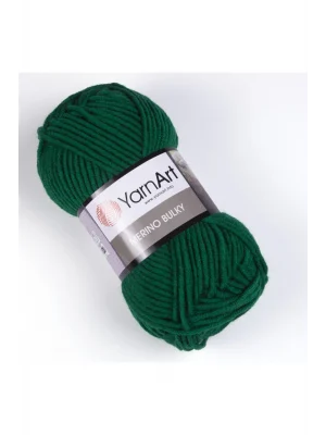 Merıno Bulky - El Örgü Ipi Koyu Yeşil-338